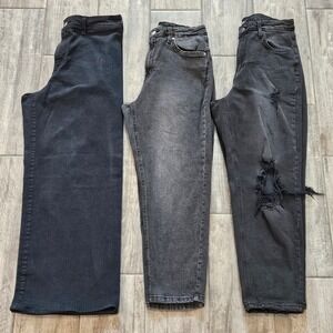 Universal Thread Wild Fable Wide Leg Mom Jeans Size 10 Lot of 3 High Rise Grunge